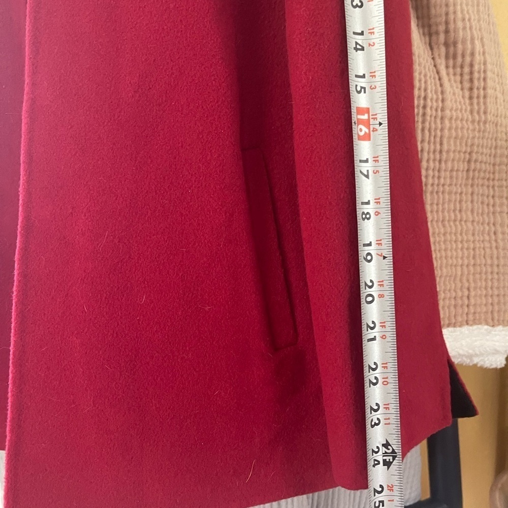 Talbots Vibrant Red Women's Wool Blazer jacket - Picture 4 of 6